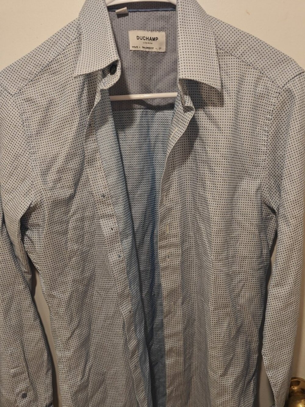 Duchamp Zara Zanetti lot of 4 dress shirts 100% cotton 14-15 S slim fit